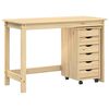 vidaXL Set birou și cabinet mobil MOSS 2 buc. Maro