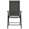 vidaXL Scaune de grădină pliante, 6 buc., negru, textilenă