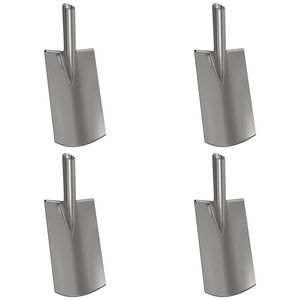 vidaXL Cap de lopată 4 pcs Argintiu 43 x 17 cm