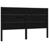 vidaXL Tăblie de pat, negru, 126x4x100 cm, lemn masiv de pin