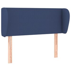 vidaXL Tăblie de pat cu aripioare, albastru, 83x23x78/88 cm textil