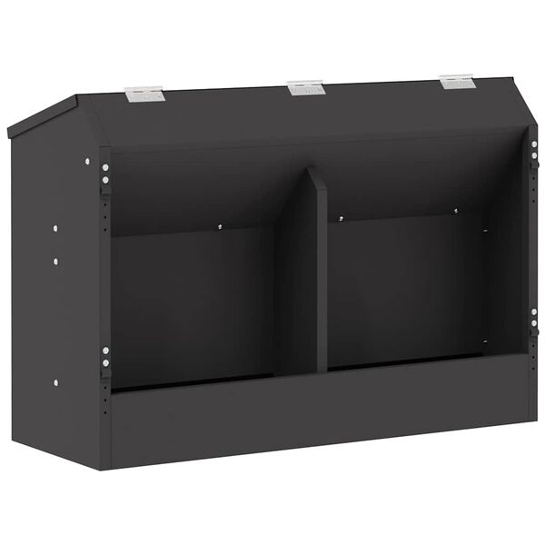 vidaXL Urmărire pentru iepuri Negru 64.5 x 25.5 x 45.5 cm