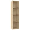 vidaXL Bibliotecă/Dulap TV, stejar sonoma, 36x30x143 cm lemn prelucrat