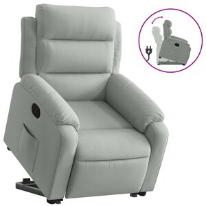 vidaXL Fotoliu electric masaj rabatabil/ridicare verde &icirc;nchis catifea