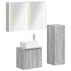 vidaXL Set de mobilier pentru baie 4 buc. Sonoma gri