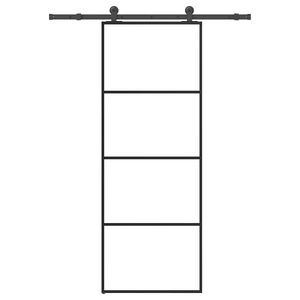 vidaXL Ușă glisantă cu set feronerie, 76x205 cm, sticlă ESG/aluminiu