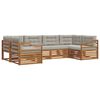 vidaXL Set de canapele de exterior 6 buc. Gri natural și deschis