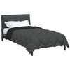 vidaXL Duvet de iarnă Negru și antracit 155 x 220 cm Microfibră