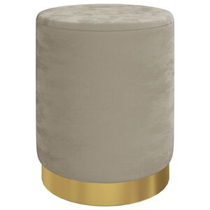 vidaXL Taburet depozitare rotund, gri &icirc;nchis, catifea 31 x 37 cm