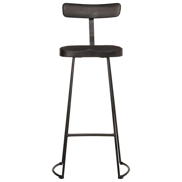 vidaXL Scaune de bar 2 buc Negru 49x43x103 cm Lemn masiv Mango
