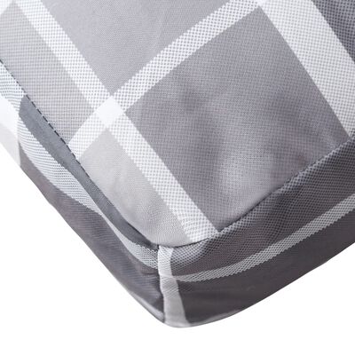 vidaXL Pernă de paleți, gri carouri, 50x50x12 cm, material textil
