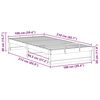 vidaXL Cadru de pat Maro 100 x 210 cm Lemn de pin masiv