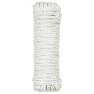 vidaXL Sfoară de Barcă 10 mm 6 m Alb Poliester