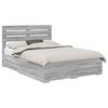 vidaXL Cadru de pat cu sertar Gri Sonoma 150 x 200 cm Lemn prelucrat