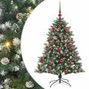 vidaXL Brad de Crăciun artificial Verde 150 cm PVC și Plastic și Oțel