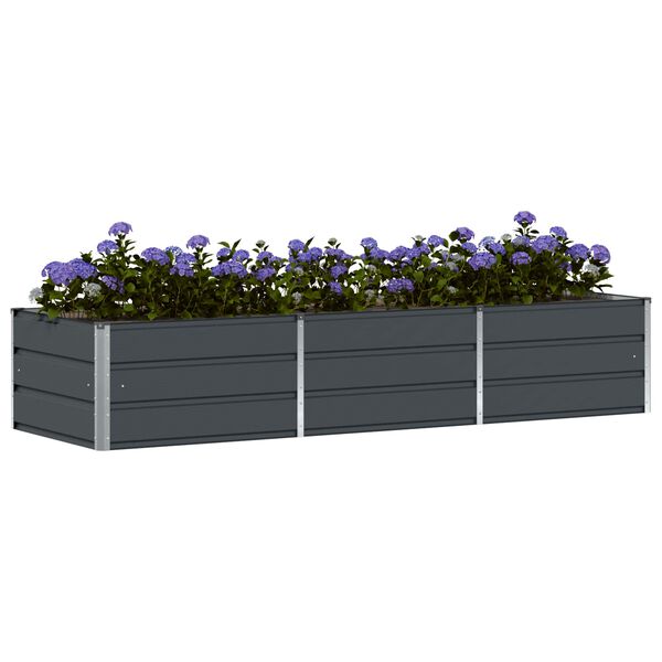 vidaXL Jardinieră Antracit 240 x 80 x 45 cm Oțel