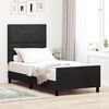 vidaXL Pat cu arcuri cu headboard Negru 100 x 200 cm Catifea