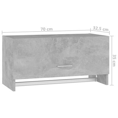vidaXL Șifonier, gri beton, 70x32,5x35 cm, PAL