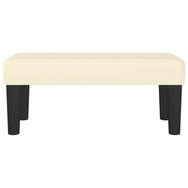 vidaXL Bancă, crem, 70x30x30 cm, piele ecologică