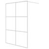 vidaXL Paravan duș walk-in, alb, 140x195 cm, sticlă ESG transparentă