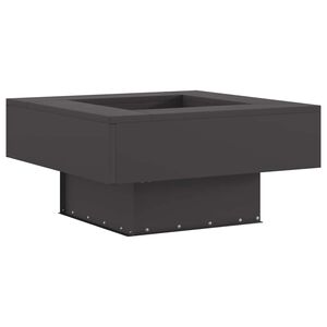 vidaXL Bol de foc Negru 60 x 60 x 30 cm Oțel rezistent de intemperii