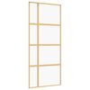 vidaXL Ușă glisantă, auriu, 90x205 cm, sticlă ESG mată și aluminiu