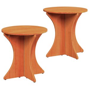 vidaXL Masă de cafea 2 buc. Maroniu cerat 46 x 46 x 47 cm
