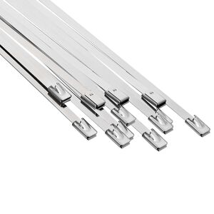 vidaXL Legătură pentru cablu 12 buc. 4,6 x 450 mm Argintiu