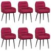 vidaXL Scaune de dining 6 pcs Catifea Roșu Vin 59 x 59,5 x 90 cm