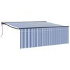 vidaXL Copertină retractabilă Albastru și Alb 400 &times; 300 cm