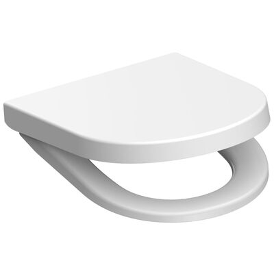 SCHÜTTE Capac de toaletă Duroplast „WHITE”, în formă de D
