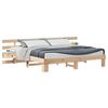 vidaXL Cadru de pat cu headboard Maro 180 x 200 cm Lemn de pin masiv