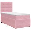 vidaXL Pat boxspring cu saltea cu headboard Roz 80 x 200 cm Catifea