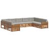 vidaXL Set de canapele de exterior 9 buc. Gri natural și deschis