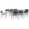 vidaXL Set de masă pentru grădină 9 pcs Antracit Oțel