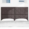 vidaXL Tăblie cap cu headboard Maro &icirc;nchis 144 cm Piele artificială