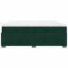 vidaXL Pat box spring cu saltea, verde &icirc;nchis, 200x200 cm, catifea