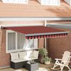 vidaXL Cortina Retractabilă Roșu și Negru 300 x 250 cm Stofă și Metal