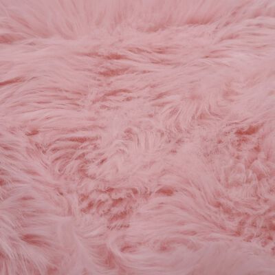vidaXL Covor, roz, 60 x 90 cm, imitație blană de oaie