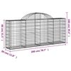 vidaXL Coș gabion arcuit 200x30x80/100 cm fier galvanizat