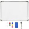 vidaXL Tablă magnetică albă cu ștergere uscată 70x50 cm oțel