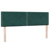 vidaXL Pat box spring cu saltea, verde &icirc;nchis, 140x220 cm, catifea