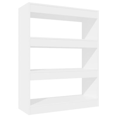 vidaXL Bibliotecă/Separator cameră alb extralucios 80x30x103 cm lemn