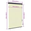 vidaXL Jaluzea tip rulou de exterior, crem, 120 x 250 cm
