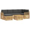 vidaXL Set de canapele de exterior 7 pcs Alb și antracit Poliester