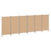 vidaXL Paravan cu 6 panouri Bej 520 x 180 cm Țesătură