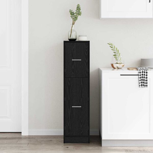 vidaXL Cabinet de Apotecă Stejar negru 30 x 41 x 118 cm Lemn compozit