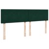 vidaXL Pat box spring cu saltea, verde &icirc;nchis, 180x200 cm, catifea