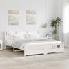 vidaXL Cadru de pat cu headboard Alb 180 x 200 cm Lemn compozit