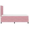 vidaXL Pat cu arcuri cu saltea cu headboard Roz 90 x 200 cm țesătură